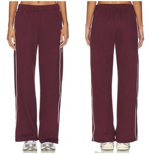Beyond Yoga LuxeFleece Piper Wide Leg Pant Dark Cherry XS